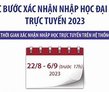 Lịch Nhập Học 2023 Đại Học